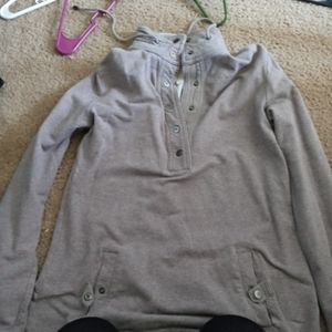 A brownish gray hoodie